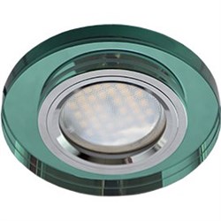Ecola MR16 DL1650 GU5.3 Glass Стекло Круг Изумруд / Хром 25x95 (кd74) FR1650EFF - фото 4503