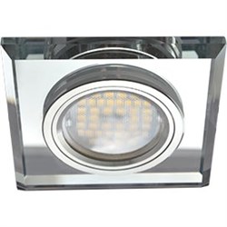 Ecola MR16 DL1651 GU5.3 Glass Стекло Квадрат скошенный край Хром / Хром 25x90x90 (кd74) FC1651EFF - фото 4518