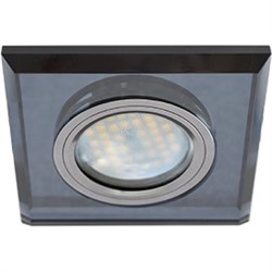 Ecola MR16 DL1651 GU5.3 Glass Стекло Квадрат скошенный край Черный / Черный хром 25x90x90 (кd74) FB1651EFF - фото 4519