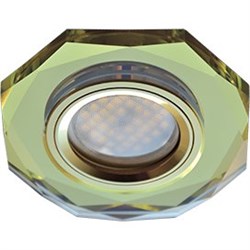 Ecola MR16 DL1652 GU5.3 Glass Стекло 8-угольник с прямыми гранями Золото / Золото 25x90 (кd74) FG1652EFF - фото 4522