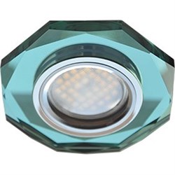 Ecola MR16 DL1652 GU5.3 Glass Стекло 8-угольник с прямыми гранями Изумруд / Хром 25x90 (кd74) FR1652EFF - фото 4524