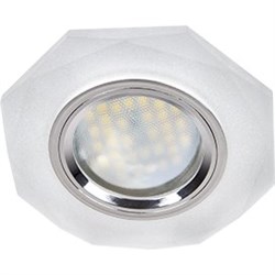 Ecola MR16 DL1652 GU5.3 Glass Стекло 8-угольник с прямыми гранями Матовый / Хром 25x90 (кd74) FN1652EFF - фото 4525