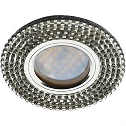 Ecola MR16 DL1662 GU5.3 Glass Стекло Круг с прозр.стразами (оправа хром)/фон зерк./центр.часть хром 25x93 FW16RGECB - фото 4576