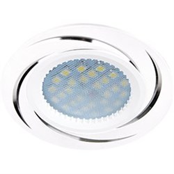 Ecola MR16 DL3181 GU5.3 Светильник встр. литой (скрытый крепеж лампы) Белый/Алюм Вихрь 23x78 (кd74) FW1607EFF - фото 4594