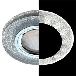 Ecola MR16 LD1650 GU5.3 Glass Стекло с подсветкой Круг Серебряный блеск / Хром 25x95 (кd74) SS1650EFF - фото 4652