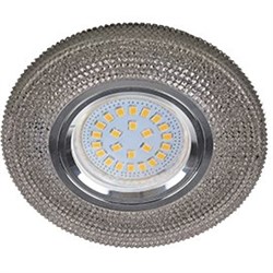 Ecola MR16 LD7069 GU5.3 Светильник встр. искристый с подсветкой "Модерн" Тонированный / Хром 25x95 FY16CMEFB - фото 4687