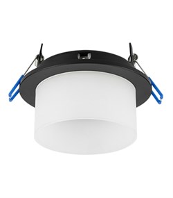 Ecola GX53 H4 SP5371 светильник встраив. Спот Черный матовый с матовым рассеивателем 110х79 (к+) SR531BECB - фото 4858