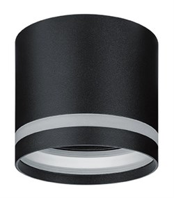 Ecola GX53 SP5393 светильник накладной Спот без обода с полосой углубленный Черный матовый 83х75 SS531BECB - фото 4867