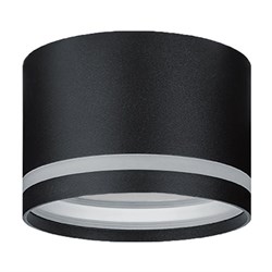 Ecola GX70-H8  светильник накладной Спот без обода с полосой углубленный Черный матовый 115х70 SB70H8ECB