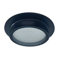 Ecola GX53 H4 SP5370 светильник встраив. Спот IP65 Черный матовый с черной окантовкой 110х54 (к+) SQ530BECB