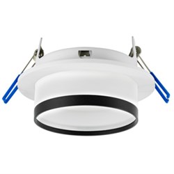 Ecola GX53 H4 SP5372 светильник встраив. Спот с черной полосой Белый матовый с матовым рассеивателем 110х65 (к+) SR532CECB