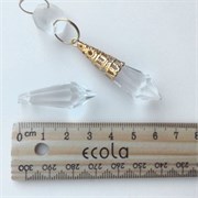 Ecola "Сделай сам Хрустальный светильник"  Подвеска Пика Прозрачный большой, упаковка 10шт DT35RVECB