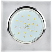 Ecola GX53 H4 5311 Glass Стекло Квадрат скошенный край Хром - матовый 38x120x120 (к+) FL53SNECH