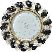 Ecola GX53 H4 5341 Glass Круглый с хрусталиками Прозрачный и Черный /Золото 56x120 (к+) FG53RYECB
