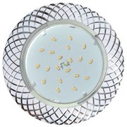 Ecola GX53 H4 DL5381  светильник встраив. без рефл. Сетка Белый/Алюм 20x110 (к+) FW5381ECB