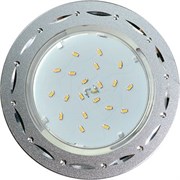 Ecola GX53 H4 DL5385  светильник встраив. без рефл. Точки-полоски по кругу матовый Хром/Алюм 20x110 (к+) FC5385ECB