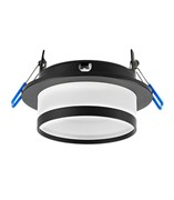 Ecola GX53 H4 SP5372 светильник встраив. Спот с полосой Черный матовый с матовым рассеивателем 110х65 (к+) SR532BECB