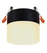 Ecola GX53 SP5373 светильник встраив. Спот без обода c матовым рассеивателем Черный матовый 83х87 (к+) SR533BECB
