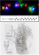 Ecola LED гирлянда 220V IP20 Нить 10м 160Led RGBW, 8 режимов, прозр.провод с вилкой N2YM10ELC