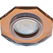 Ecola MR16 DL1652 GU5.3 Glass Стекло 8-угольник с прямыми гранями Янтарь / Черненая медь 25x90 (кd74) FA1652EFF