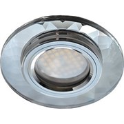 Ecola MR16 DL1654 GU5.3 Glass Стекло Круг граненый Хром / Хром 25x90 (кd74) FC1654EFF