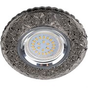 Ecola MR16 LD7040 GU5.3 Светильник встр. искристый с подсветкой "Бабочки" Тонированный / Хром 25x95 FY16CBEFB