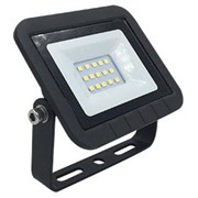 Ecola Projector  LED  10,0W 220V 6000K IP65 Светодиодный Прожектор тонкий Черный 100x80x30 JPBD10ELB