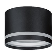 Ecola GX70-H8  светильник накладной Спот без обода с полосой углубленный Черный матовый 115х70 SB70H8ECB