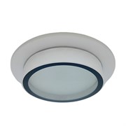 Ecola GX53 H4 SP5370 светильник встраив. Спот IP65 Белый матовый с черной окантовкой 110х54 (к+) SQ530CECB