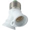 Ecola base Переходник с цоколя E27 на 2хE14 Белый A7T24WEAY - фото 2584