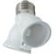 Ecola base Переходник с цоколя E27 на 2хE27 Белый A7T27WEAY - фото 2587
