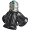 Ecola base Переходник с цоколя E27 на 3хE27 Черный A7W37BEAY - фото 2594