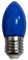 Ecola candle   LED color  2,0W 220V E27 Blue свеча Синяя матовая колба 82x37 C7TB20ELY - фото 2673