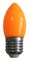 Ecola candle   LED color  2,0W 220V E27 Orange свеча Оранжевая матовая колба 82x37 C7TY20ELY - фото 2675