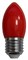 Ecola candle   LED color  2,0W 220V E27 Red свеча Красная матовая колба 82x37 C7TR20ELY - фото 2676