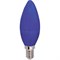 Ecola candle   LED color  6,0W 220V E14 Blue свеча Синяя матовая колба 103x37 C4TB60ELY - фото 2677