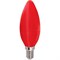 Ecola candle   LED color  6,0W 220V E14 Red свеча Красная матовая колба 103x37 C4TR60ELY - фото 2679