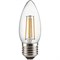 Ecola candle   LED Premium  6,0W  220V E27 2700K 360° filament прозр. нитевидная свеча (Ra 80, 100 Lm/W, КП=0) 96х37 N7QW60ELC - фото 2686