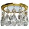 Ecola GX53 H4 5350 Glass Круг с каплевидными хруст. на прямом подвесе Прозрачный / Золото 102x105 (к+) SE53RVECB - фото 3128