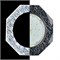 Ecola GX53 H4 LD5312 Glass Стекло 8-угольник с прямыми гранями с подсветкой  хром - колотый лед на черном 38x128 (к+) SE538AECH - фото 3326