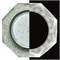 Ecola GX53 H4 LD5312 Glass Стекло 8-угольник с прямыми гранями с подсветкой  хром - серебряный блеск 38x128 (к+) SS538AECH - фото 3328