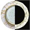 Ecola GX53 H4 LD5313 Glass Стекло Круг с вогнутыми гранями с подсветкой  золото - золото на белом 38x126 (к+) SG53RCECH - фото 3331