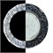 Ecola GX53 H4 LD5313 Glass Стекло Круг с вогнутыми гранями с подсветкой  хром - колотый лед на черном 38x126 (к+) SE53RCECH - фото 3332