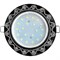 Ecola GX53 H4 LD5360 Glass Круг с  прозр. стразами Корона с подсветкой (оправа хром)/фон черн../центр.часть хром 52x120 (к+) SB53RNECB - фото 3348