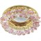 Ecola Light MR16 CD4141 GU5.3 Светильник встр. круглый с хрусталиками Прозрачный и Розовый/Золото 50x90 (кd74) FF1617EFY - фото 4303