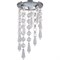 Ecola MR16 CR1001 GU5.3 Glass Стекло Круг с продолговатыми хруст. на подвесе "под скос" Прозрачный / Хром 84x210 FA16RVECB - фото 4413