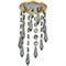 Ecola MR16 CR1001 GU5.3 Glass Стекло Круг с продолговатыми хруст. на подвесе "под скос" Тонированный / Золото 84x210 FG16RVECB - фото 4414