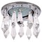 Ecola MR16 CR1003 GU5.3 Glass Стекло Круг с продолговатыми хруст. на коротком подвесе Прозрачный / Хром 84x76 FH16RVECB - фото 4418