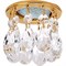 Ecola MR16 CR1006 GU5.3 Glass Стекло Круг с каплевидными хруст. на прямом подвесе Прозрачный / Золото 84x100 FE16RVECB - фото 4425