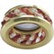 Ecola MR16 DL1656 GU5.3 встр. круглый с хруст.(2 ряда) и ободком - Прозрачный и Янтарь/ Золото 54x85 (кd74) FA1656EFF - фото 4557
